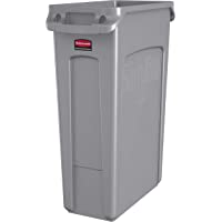 Rubbermaid Slim Jim 844637 - Contenedor con asas- color gris